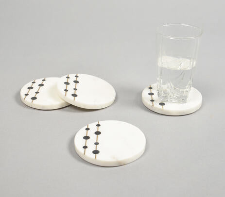 Leaf marble coasters lifestyle shot