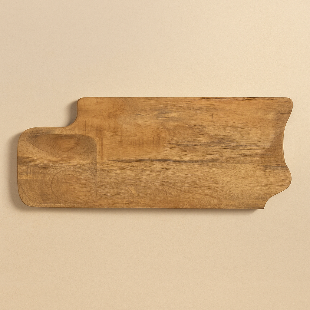 Water resistant chopping board paired with kitchen items