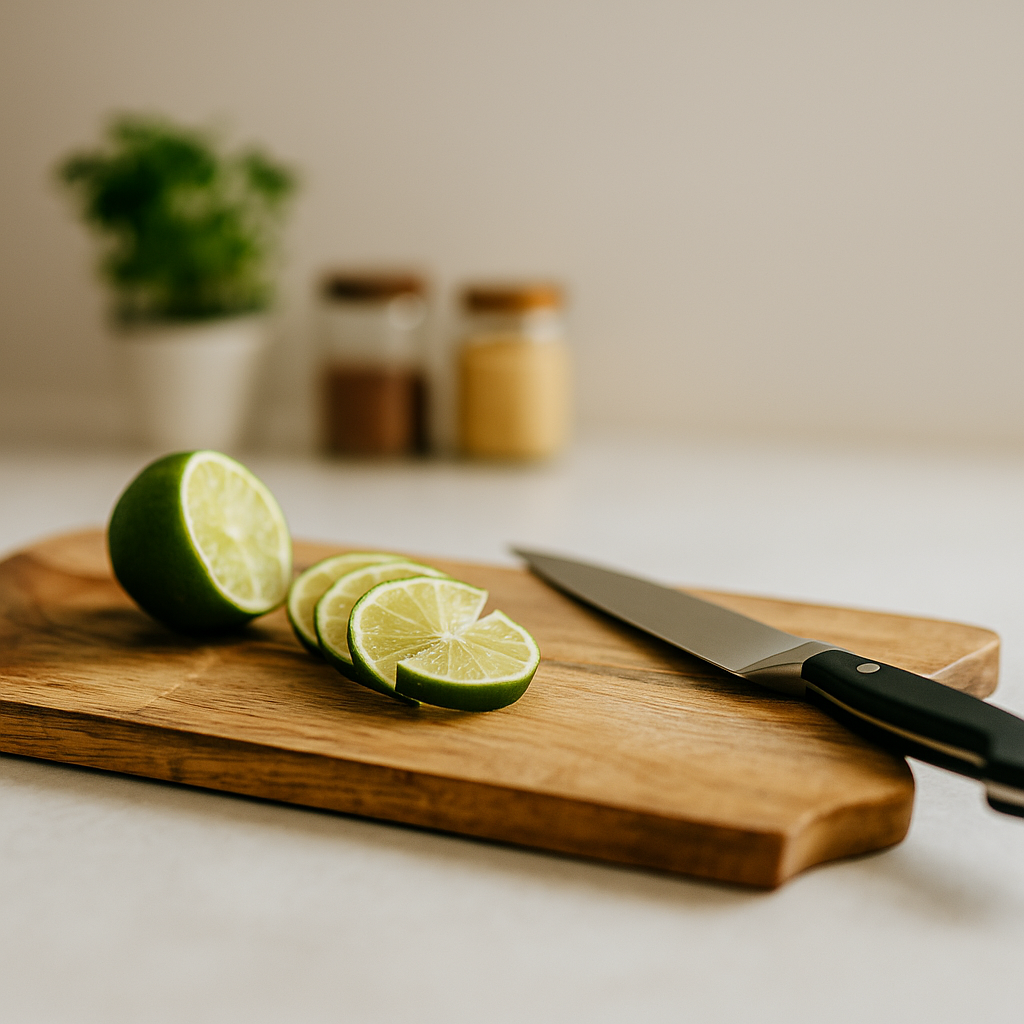 Water resistant chopping board side view
