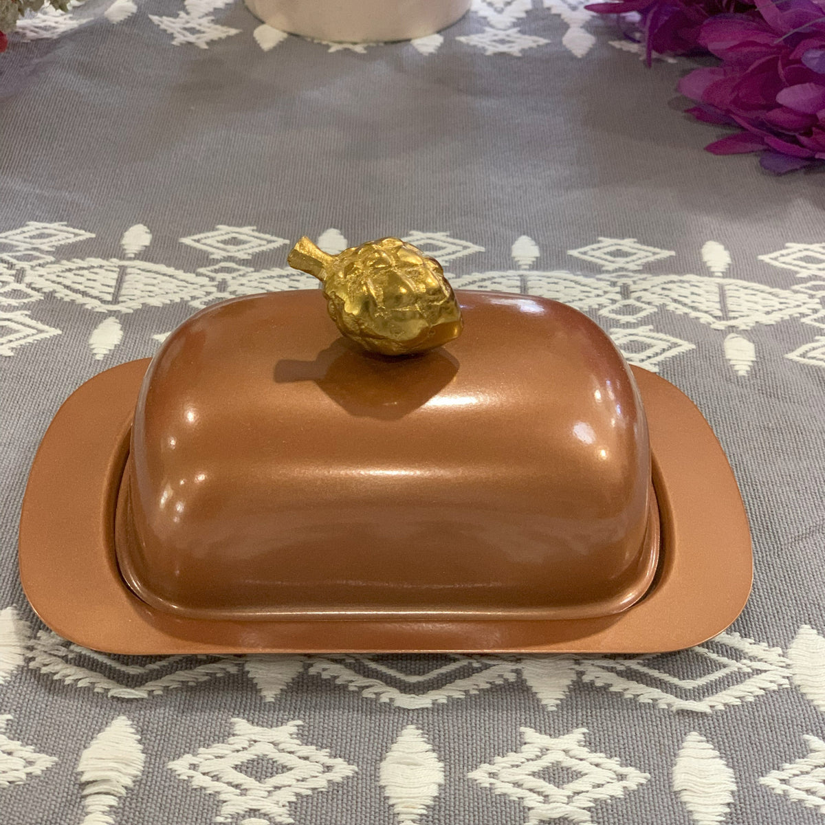 Steel butter dish product photo