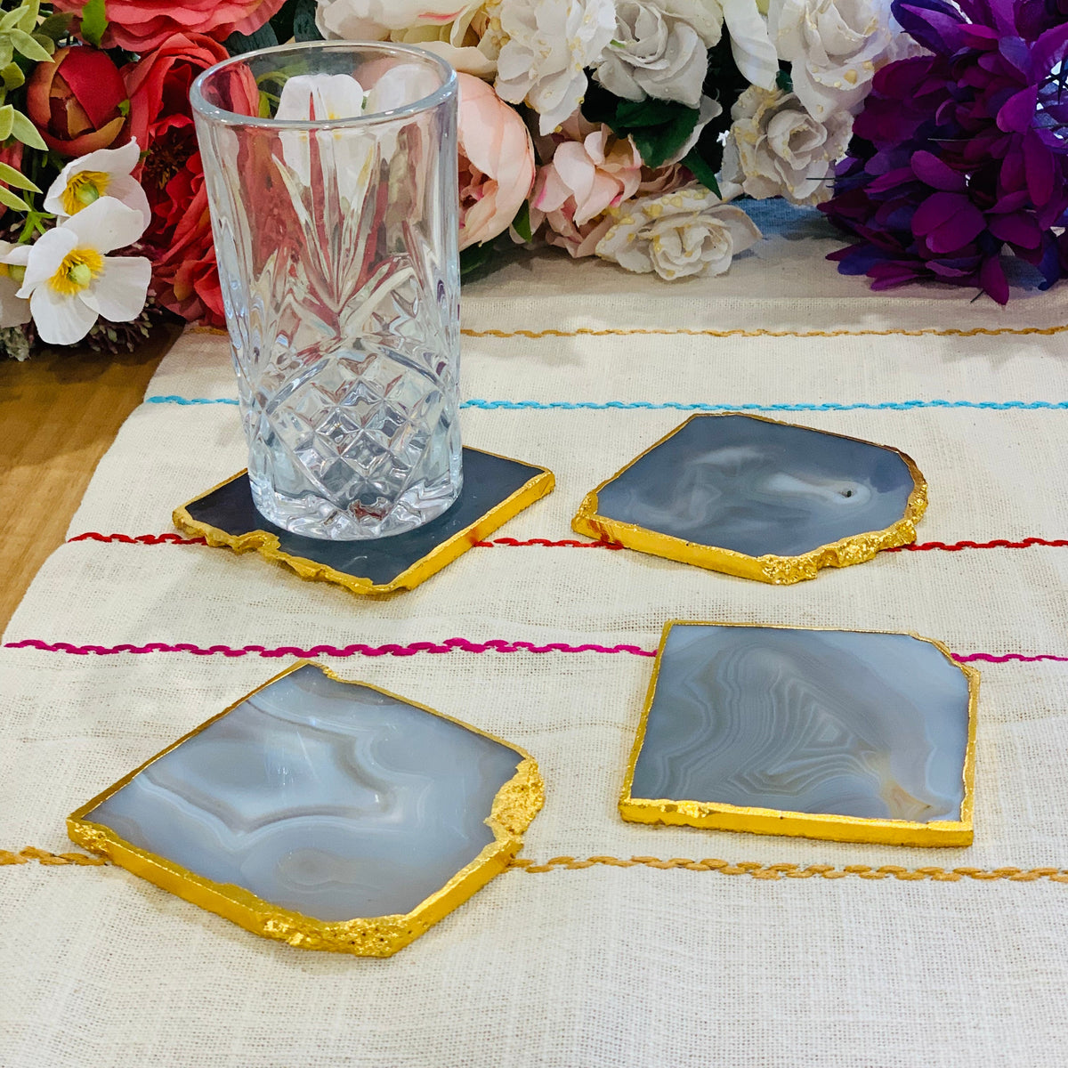 Agate coasters back side