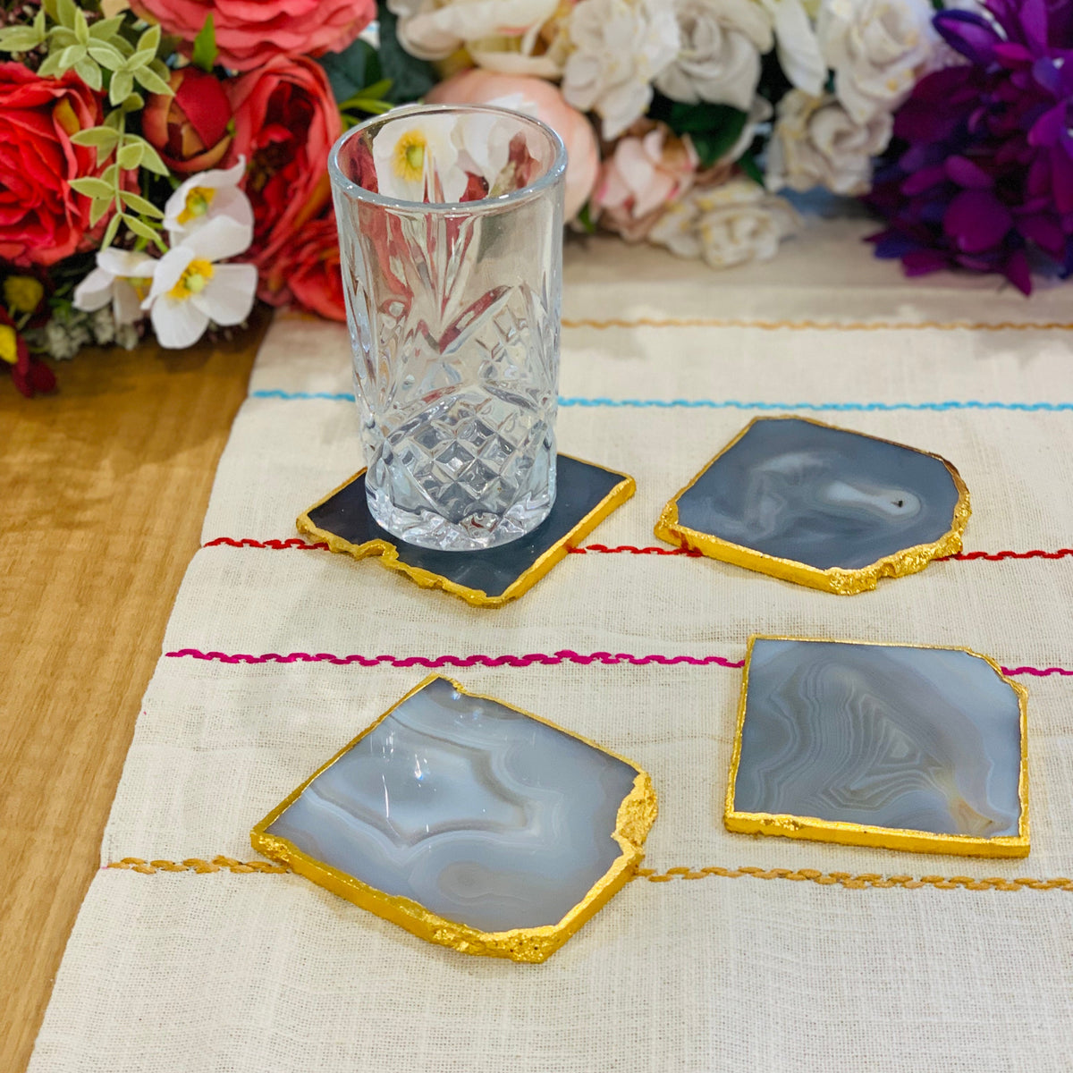 Agate coasters lifestyle shot