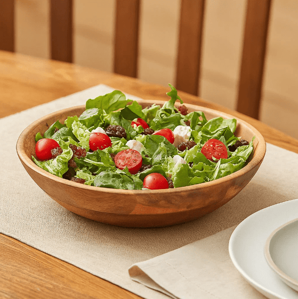 Mango Wood Salad Bowl | Turned Classic Handcrafted Wooden