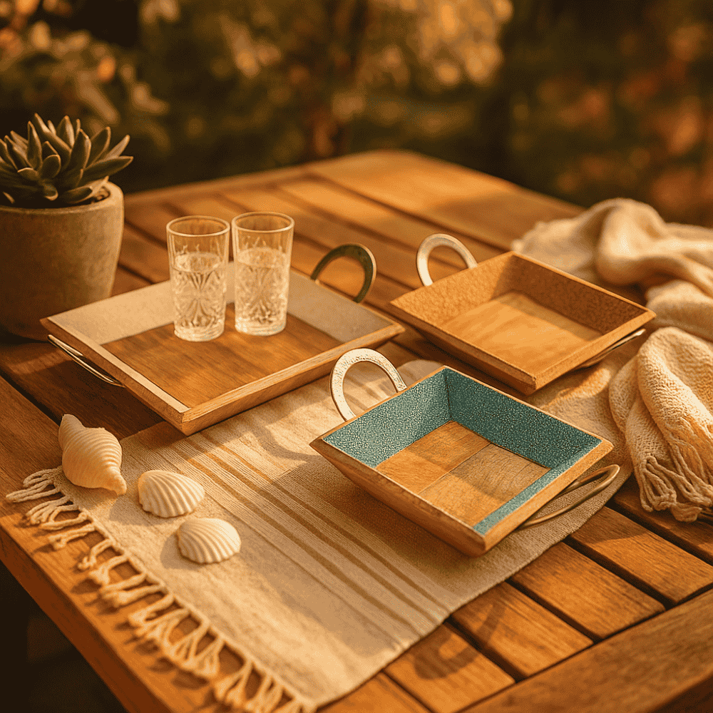 Nesting trays nested view