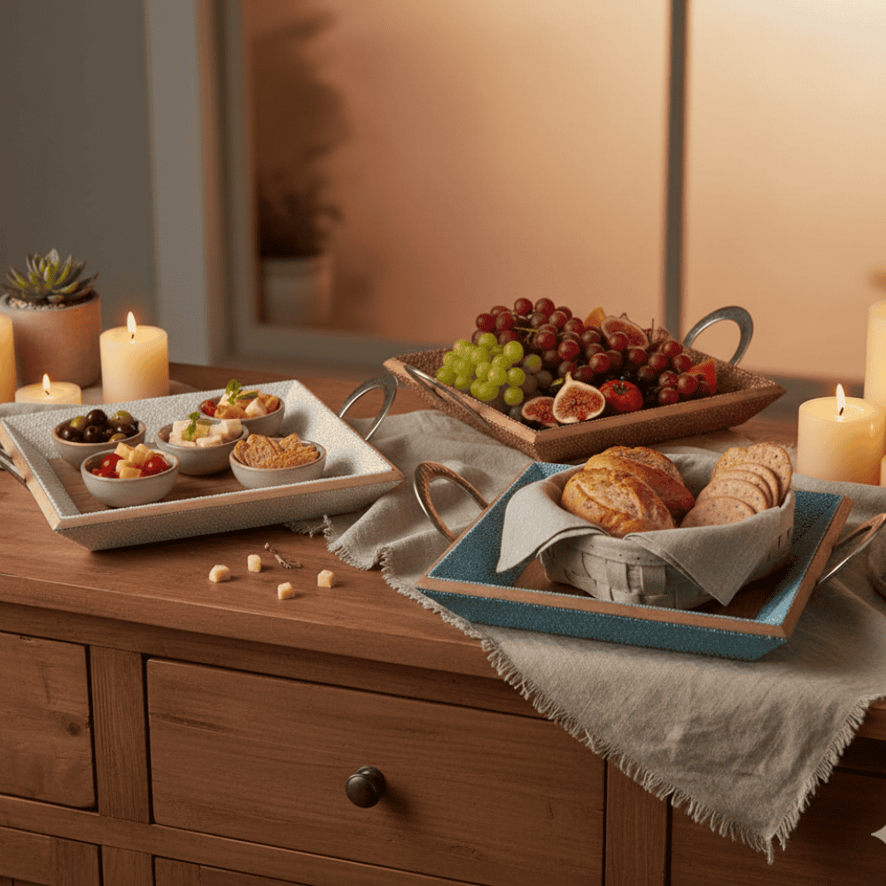 Nesting trays edge detail