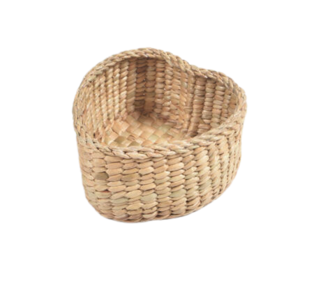 Hyacinth baskets stacked showing nesting
