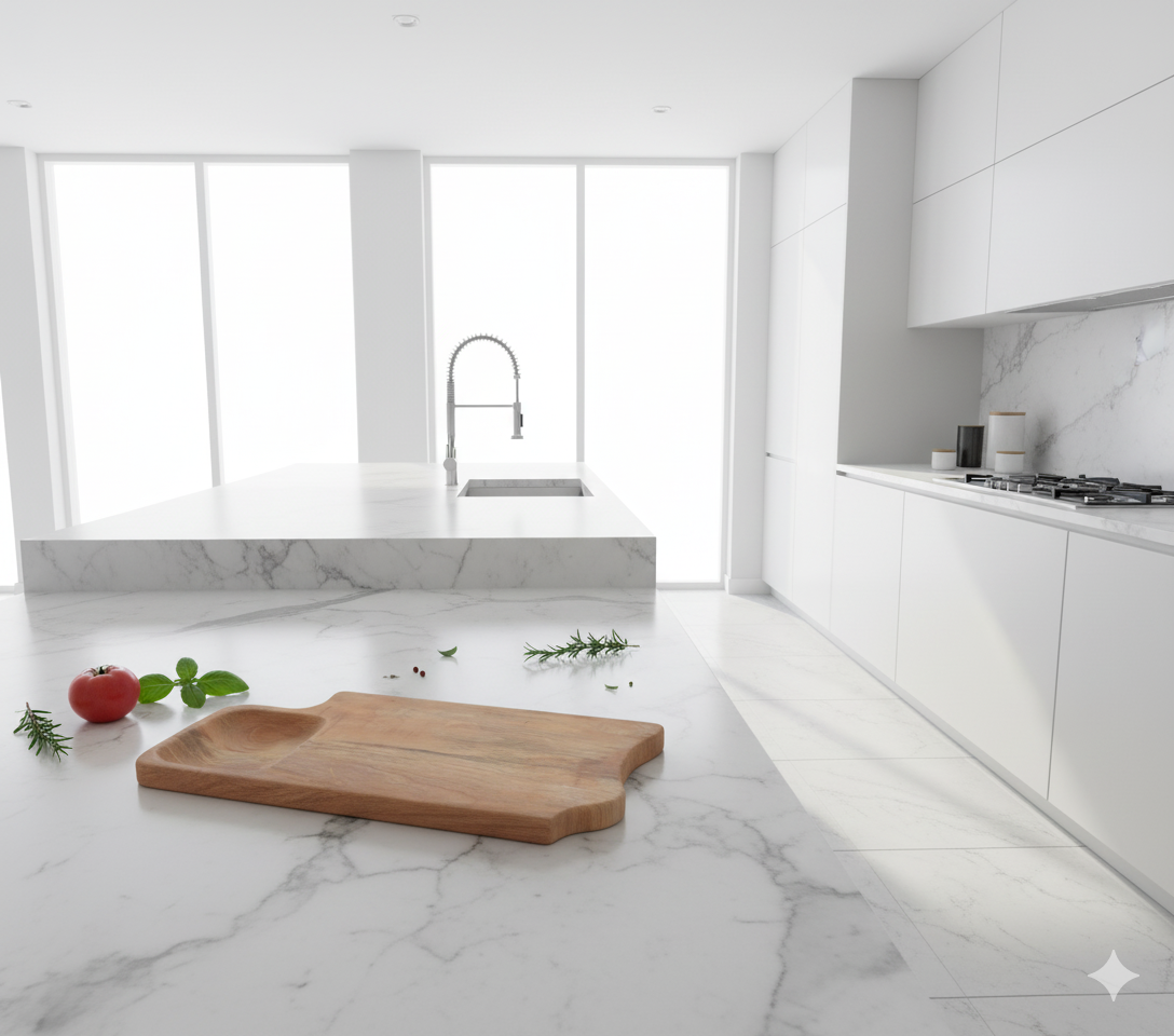 Water resistant chopping board full view
