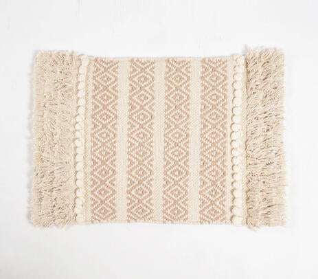 Handwoven Cotton Diamond Panel Placemats