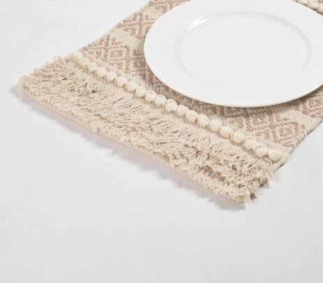 Handwoven Cotton Diamond Panel Placemats