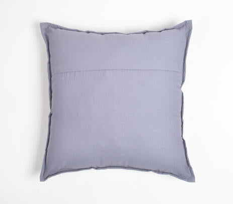 Upcycled Cotton Cushion Cover – Hand-Embroidered Patchwork