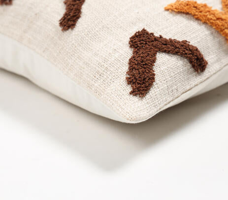 Arrow Tufted Cotton Cushion Cover