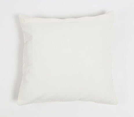 Arrow Tufted Grayscale Cotton Cushion Cover