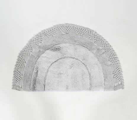 Hand Tufted Grey Cotton Bath Mat