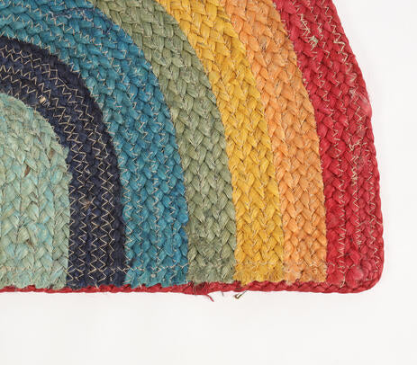 Braided Jute Rainbow Mat
