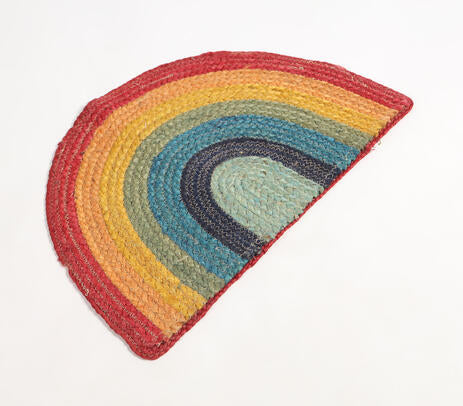 Braided Jute Rainbow Mat