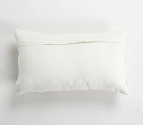 Shaggy Sequinned Lumbar cotton Cushion Cover
