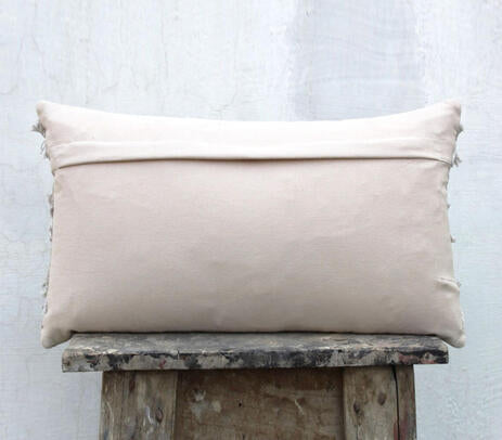 Sequinned & Fringed Lumbar Cushion cover