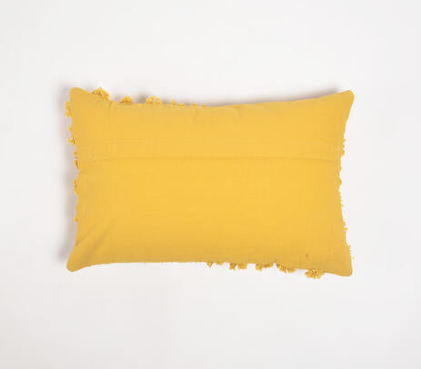 Handwoven Cotton Shaggy Tufted Lumbar Cushion Cover