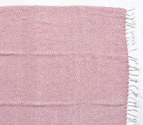 Handwoven Cotton Geometric Tasseled Throw