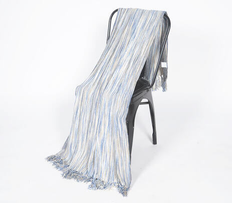 Striped Abstract Cotton Throw Blanket – Artistic Comfort