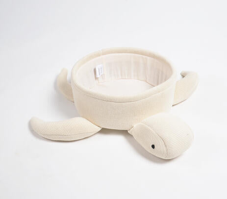 Knitted Cotton Turtle Basket