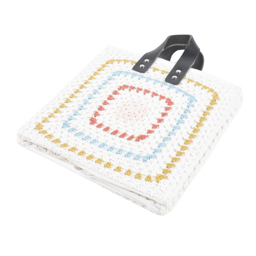 Crochet Square Cotton Foldable Storage Hamper