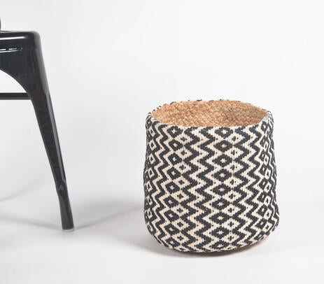 Handwoven Cotton &amp; Jute Basket