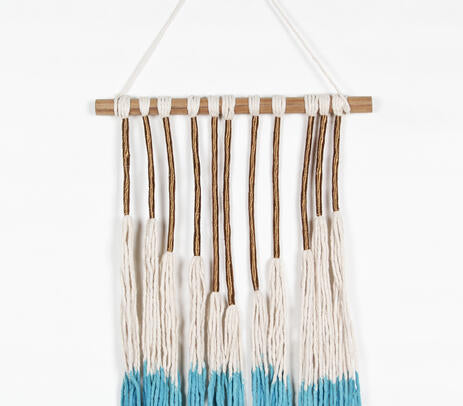 Lurex-Wrapped Ombre Wall Hanging