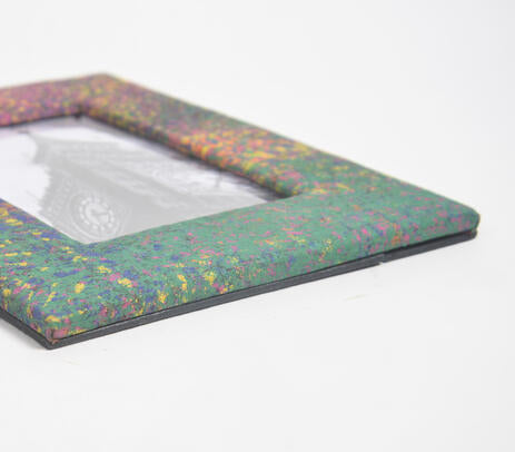 Upcycled Splashy Fabric Photo Frame