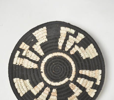 Handwoven Monochrome Tribal Wall Plate IB