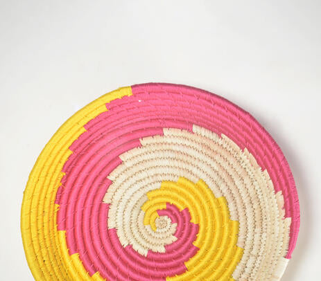 Handwoven Spiral Pop Wall Plate IB