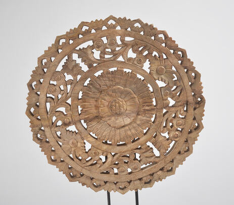 Raw Handcrafted Light Burnt Wood Tabletop Decorative