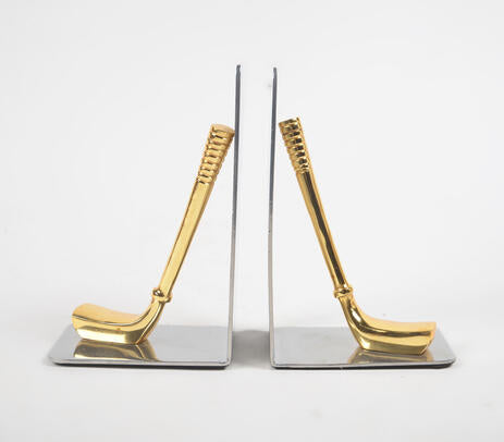 Statement Aluminium Decorative Hockey Bookends (Pair)