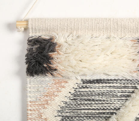 Tufted & Fringed wall hanging