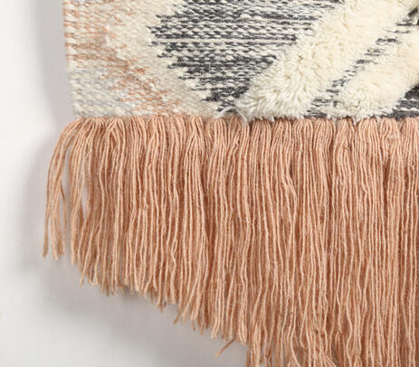 Tufted & Fringed wall hanging