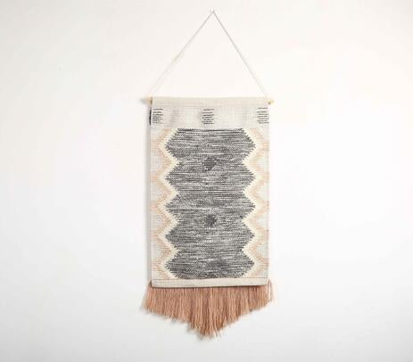 Tufted & Fringed wall hanging