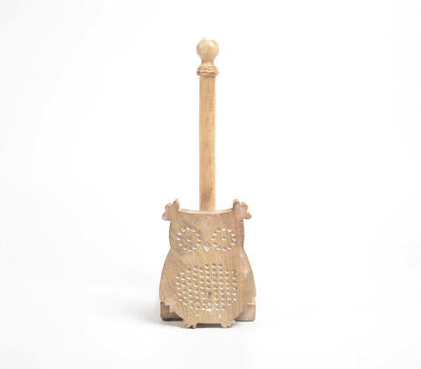 Handmade Wooden Owl Tissue Holder
