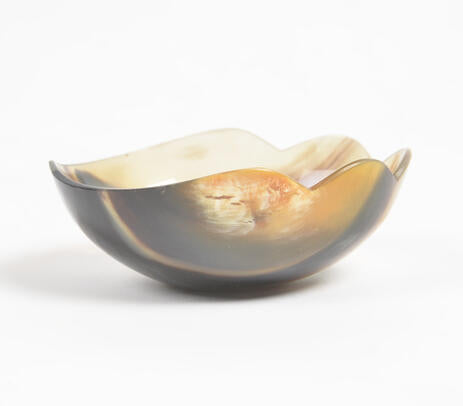 Hand Cut Recycled Horn Craft Bowl – Ethical Artisan Decor