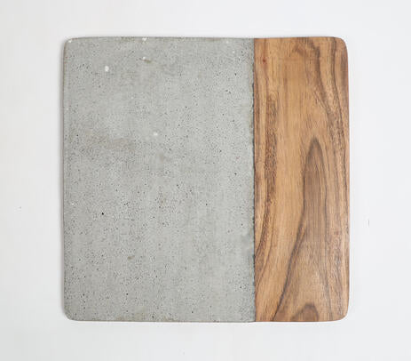 Concrete &amp; Acacia Wood Cheese Board – Hand Cut