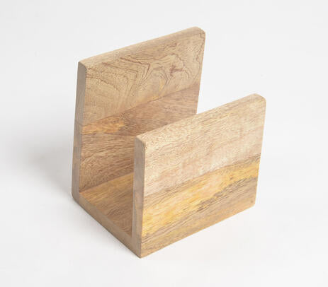 Classic Mango Wood Napkin Holder – Handcrafted