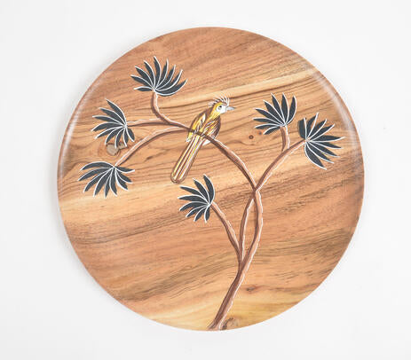 Bird on a Branch Acacia Wood Plate – Medium