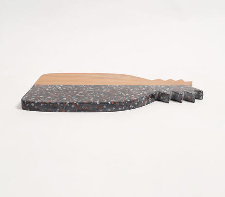 Stone Colorblock &amp; Pineapple-Cut Acacia Wood Chopping Board