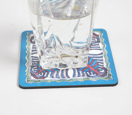 Madhubani Laminated Laser Cut MDF Coasters