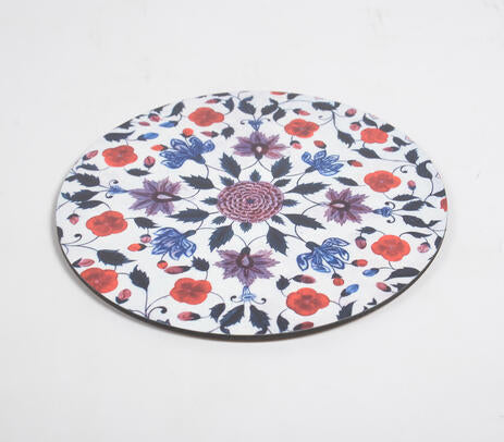 Vibrant Floral Laminated MDF &amp; Cork Trivet