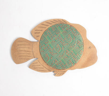 Recycled Circuit Board & MDF Fish-Shaped Coaster