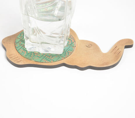 Recycled Circuit Board Mdf Elephant Coaster