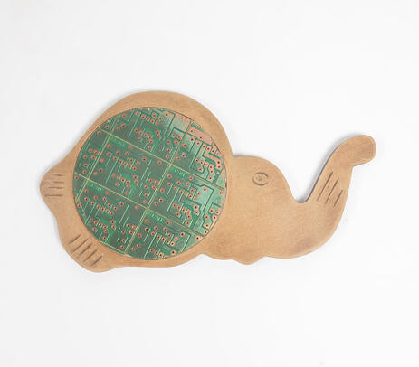 Recycled Circuit Board Mdf Elephant Coaster
