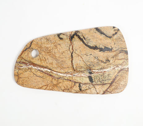 Abstract Cut Natural Marble Cheese Board