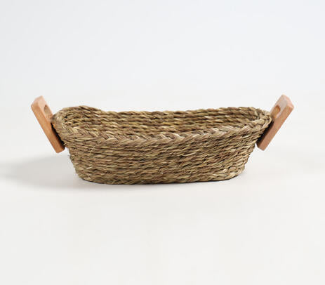 Handwoven Sabai Grass Bread Basket 