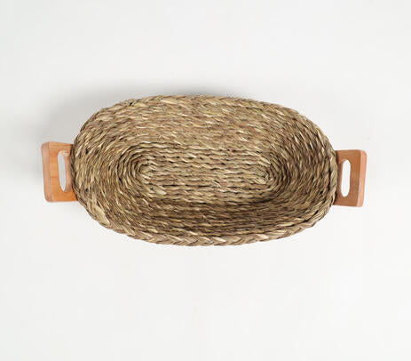 Handwoven Sabai Grass Bread Basket 